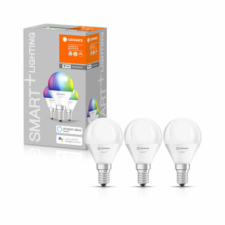 LEDVANCE SMART+ WiFi Mini bulb 40 4.9W RGB+2700-6500K E14 3ks 4058075485990