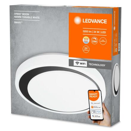 LEDVANCE SMART+ Wifi Orbis Moon Black 480mm TW 4058075486386