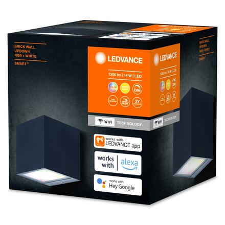LEDVANCE SMART+ Wifi Brick Wall UpDown RGB + W 4058075564367