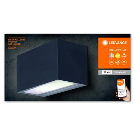 LEDVANCE SMART+ Wifi Brick Wall Wide UpDown RGB + W 4058075564404