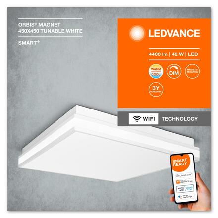 LEDVANCE SMART+ Wifi Orbis Magnet White 450x450mm TW 4058075572690