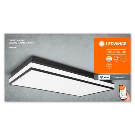 LEDVANCE SMART+ Wifi Orbis Magnet Black 600x300mm TW 4058075572775