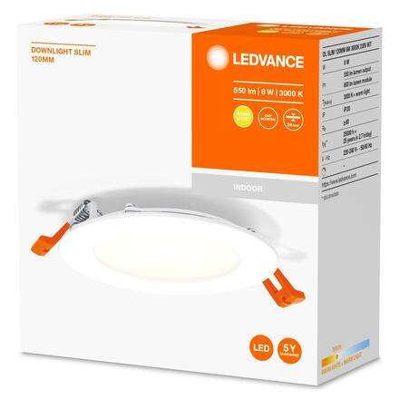 LEDVANCE zapuštěné svítidlo Downlight Slim 120mm 8W 3000K 4058075573079