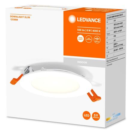 LEDVANCE zapuštěné svítidlo Downlight Slim 120mm 8W 4000K 4058075573130
