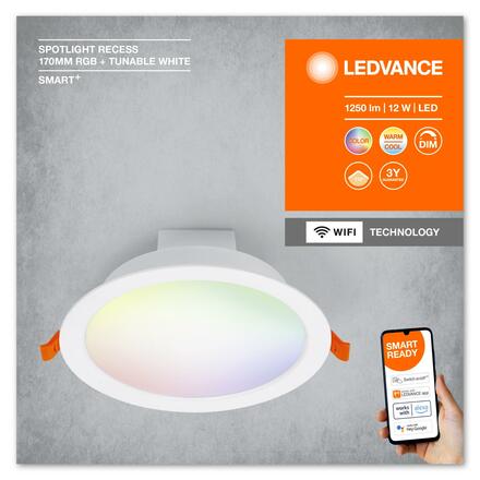 LEDVANCE SMART+ Wifi Spotlight Recess 170mm 110d RGB + TW 4058075573376
