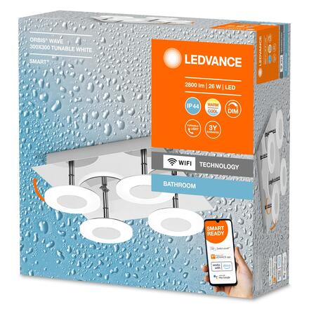 LEDVANCE SMART+ Wifi Orbis Wall Wave IP44 300x300mm TW 4058075573901
