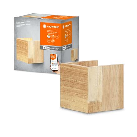LEDVANCE SMART+ Wifi Orbis Wall Wood 110X110mm TW 4058075574250