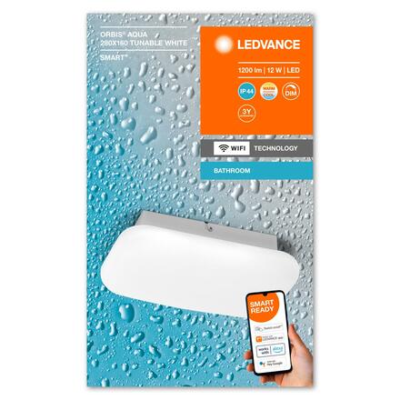 LEDVANCE SMART+ Wifi Orbis Wall Aqua IP44 280x160mm TW 4058075574359