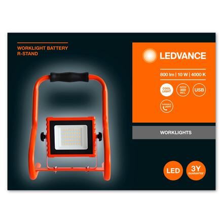 LEDVANCE LED Worklight Battery R-Stand 10W 4000K 4058075576476