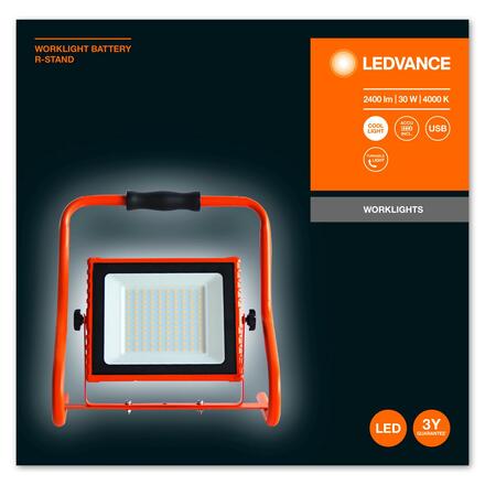 LEDVANCE LED Worklight Battery R-Stand 30W 4000K 4058075576513