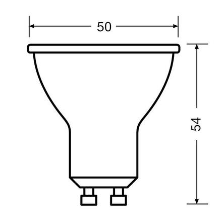 LEDVANCE LED žárovka PAR16 6,9 W 3000 K GU10 220-240 V 120°