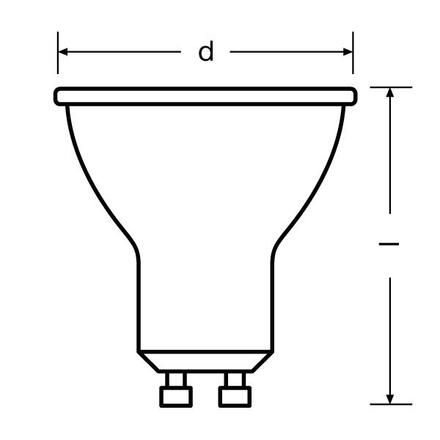 LEDVANCE LED reflektorová žárovka GU10 VALUE PAR16 4,5 W 3000 K 60°