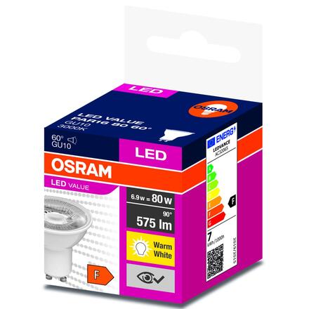 LEDVANCE LED reflektorová žárovka PAR16 6,9 W 3000 K GU10 60°