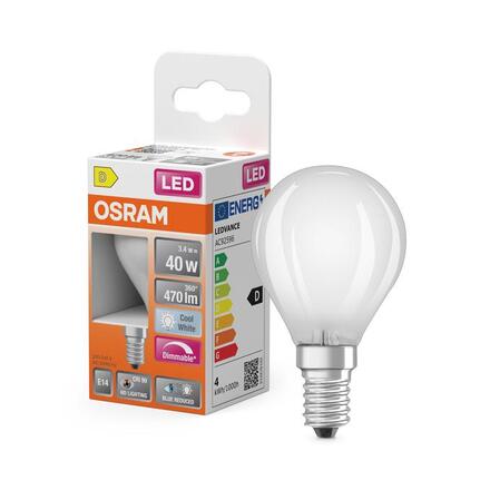 LEDVANCE LED žárovka Superstar Classic P 3,4 W E14 4000 K stmívatelná