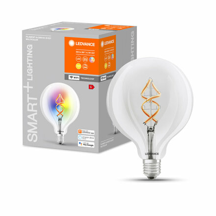 LEDVANCE SMART+ Filament WiFi Globe RGBW 30 4.5W 2700K E27 4058075609938