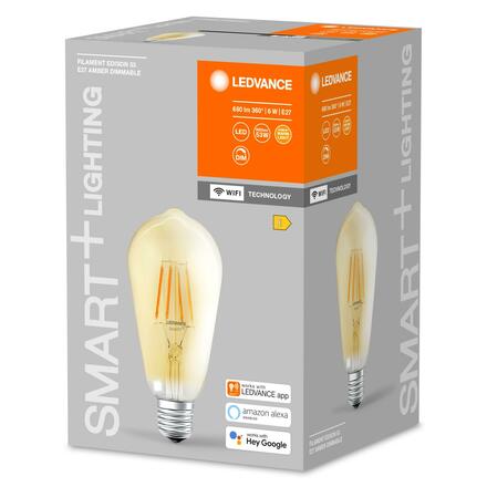 LEDVANCE SMART+ Filament Edison Dimmable 53 6W/2400 K E27 4058075610545