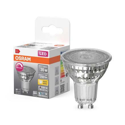 LEDVANCE LED žárovka GU10 Superstar Plus PAR16 3,7 W 220-240 V 2700 K stmívatelná 36°