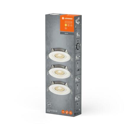 LEDVANCE zapuštěné svítidlo Spot Set Adj Simple Dim 3 x 4.9W 2700K bílá 4058075617780