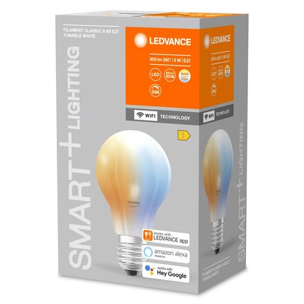 LEDVANCE SMART+ WiFi A60 TW 6W 827 230V GL FR E27 4058075619036