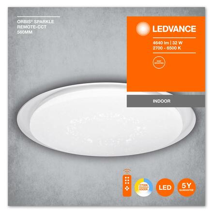 LEDVANCE stropní svítidlo Orbis Sparkle Remote-CCT s dálkovým ovládáním 560mm 32W 4058075633193