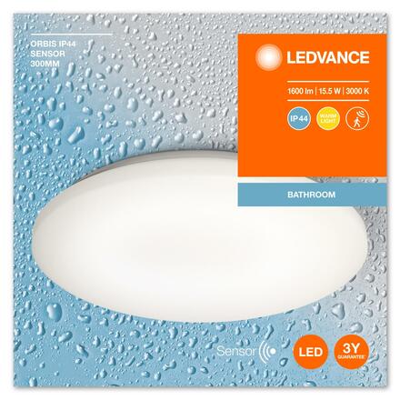 LEDVANCE stropní svítidlo Orbis IP44 Sensor 300mm 15.5W 4058075651814