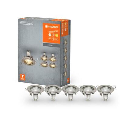 LEDVANCE zapuštěné svítidlo Spotlight Recess Set vč. LEDVANCE LED 5x2.6W GU10 kartáčovaný nikl 4058075711051