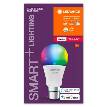 LEDVANCE SMART+ ZB A60 R 9W 220V RGBW FR B22D 4058075729049