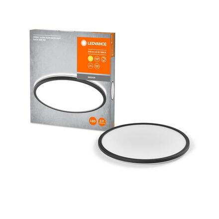 LEDVANCE stropní svítidlo Orbis Ultra Slim Backlight Click-Dim 400mm černá 22W 4058075752887