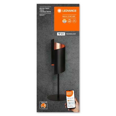 LEDVANCE SMART+ Wifi Decor Twist černá stolní lampička TW 4058075757547
