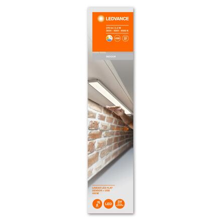 LEDVANCE přenosné nabíjecí svítidlo Linear LED Flat Sensor + USB 400mm 4058075762213