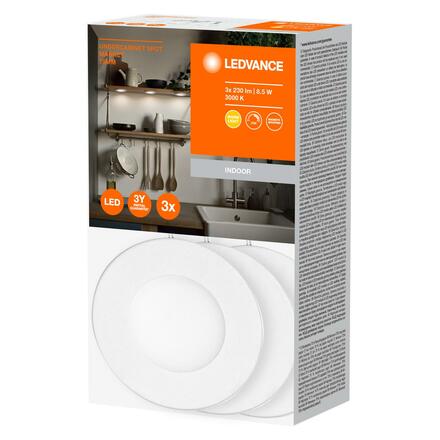 LEDVANCE svítidlo pod skříňku Undercabinet Spot Magnet 75mm 8.5W 3000K 4058075762312