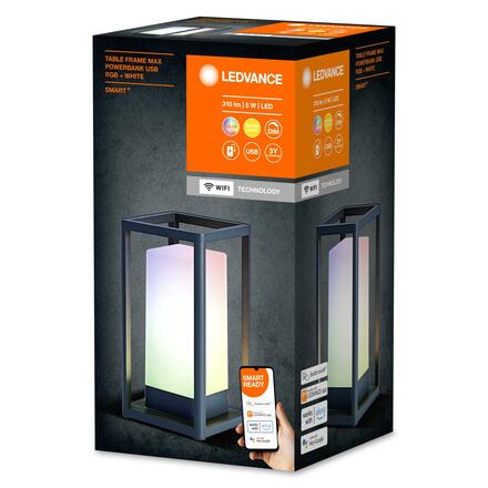 LEDVANCE SMART+ Wifi Table Frame MAX Powerbank USB venkovní stolní lampa RGB + W 4058075763241