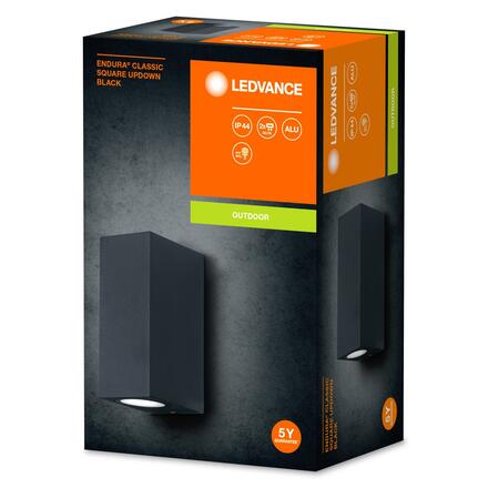 LEDVANCE venkovní nástěnné svítidlo ENDURA Classic Square UpDown černá 4058075763647