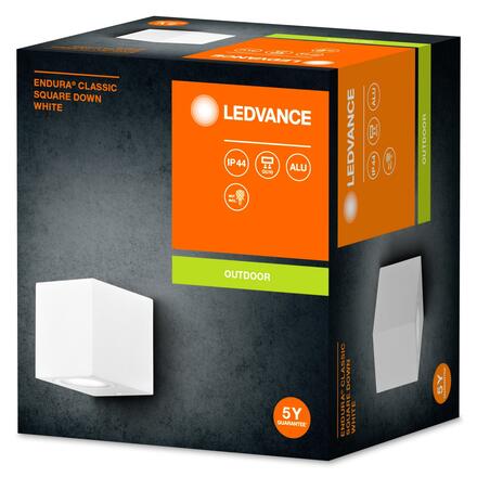 LEDVANCE venkovní nástěnné svítidlo ENDURA Classic Square Down bílá 4058075763661