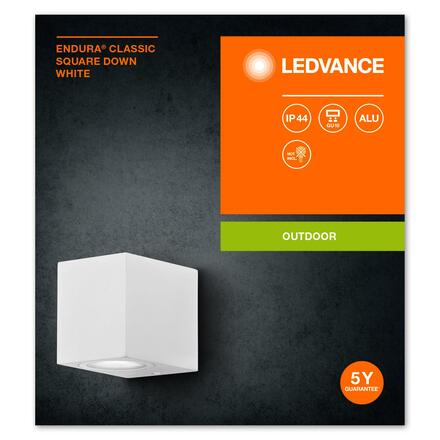 LEDVANCE venkovní nástěnné svítidlo ENDURA Classic Square Down bílá 4058075763661