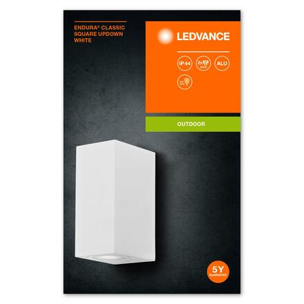 LEDVANCE venkovní nástěnné svítidlo ENDURA Classic Square UpDown bílá 4058075763685