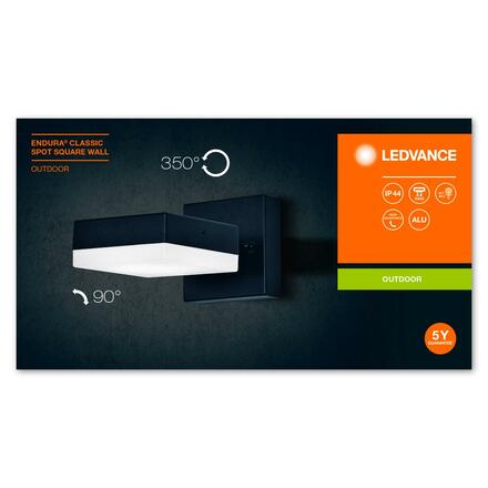 LEDVANCE venkovní nástěnné svítidlo ENDURA Classic Spot Square Wall 4058075763845