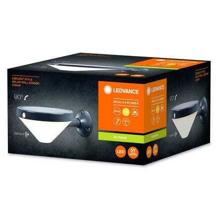 LEDVANCE venkovní nástěnné svítidlo ENDURA Style Solar Lunar Wall Sensor 4.5W 3000K 4058075766280