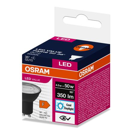 LEDVANCE LED žárovka PAR16 4,5 W 6500 K GU10