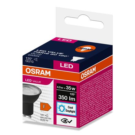 LEDVANCE LED žárovka PAR16 4,5 W 220-240 V GU10 6500 K