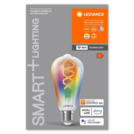 LEDVANCE SMART+ WiFi Filament Edison Multicolour E27 4058075777873