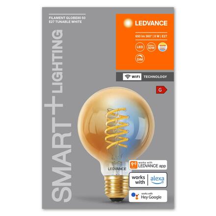 LEDVANCE SMART+ WiFi Filament Globe Tunable White E27 4058075777910