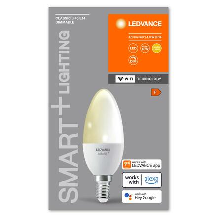 LEDVANCE SMART+ WiFi B40 4,9W 230V DIM FR E14 4058075778559