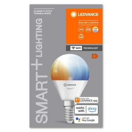 LEDVANCE SMART+ WiFi P40 4,9W 230V TW FR E14 4058075778634