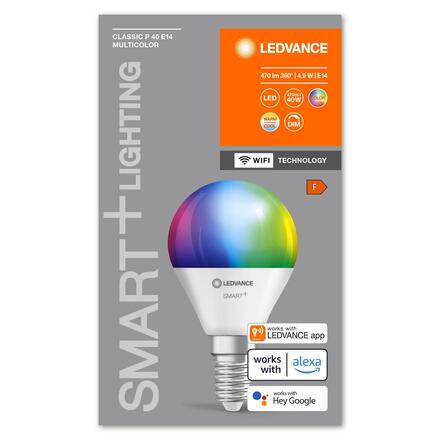 LEDVANCE SMART+ WiFi P40 4,9W 230V RGBW FR E14 4058075778658