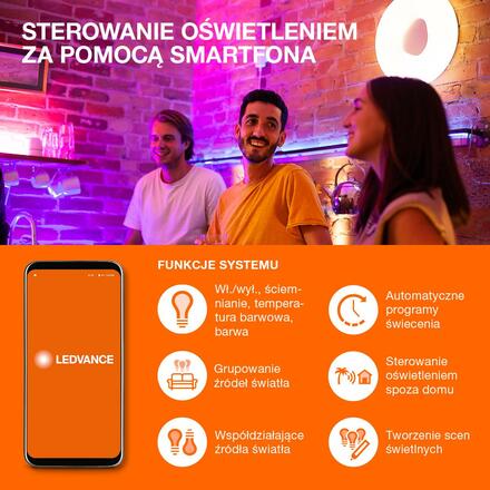 LEDVANCE SMART+ WiFi A75 9,5W 230V DIM FR E27 TRIPLE PACK 4058075778917