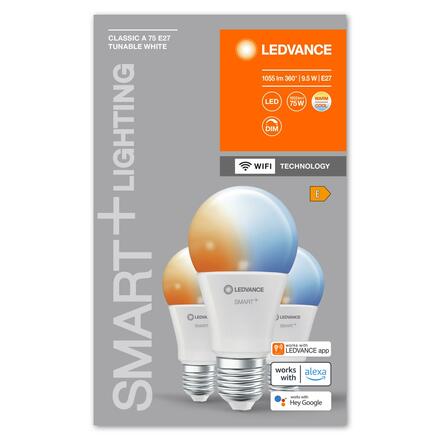 LEDVANCE SMART+ WiFi A75 9,5W 230V TW FR E27 TRIPLE PACK 4058075778931