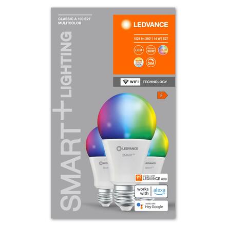 LEDVANCE SMART+ WiFi A100 14W 230V RGBW FR E27 TRIPLE PACK 4058075779013