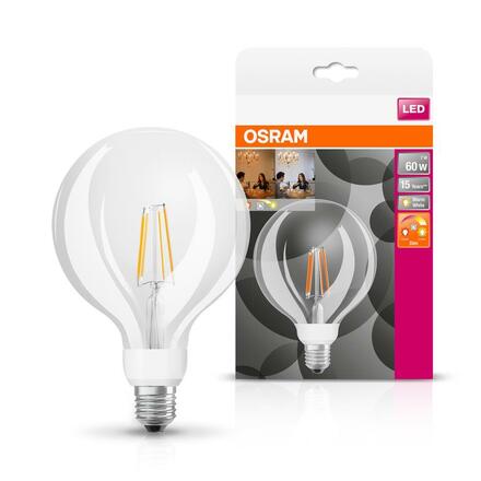 LEDVANCE LED Superstar Plus Classic Globe 125 60 Filament Glow DIM 7W 822…827 E27 4058075808942