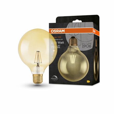 OSRAM Vintage 1906 LED dim CL GLOBE125  FIL GOLD 55 dim  7,5W/825 E27